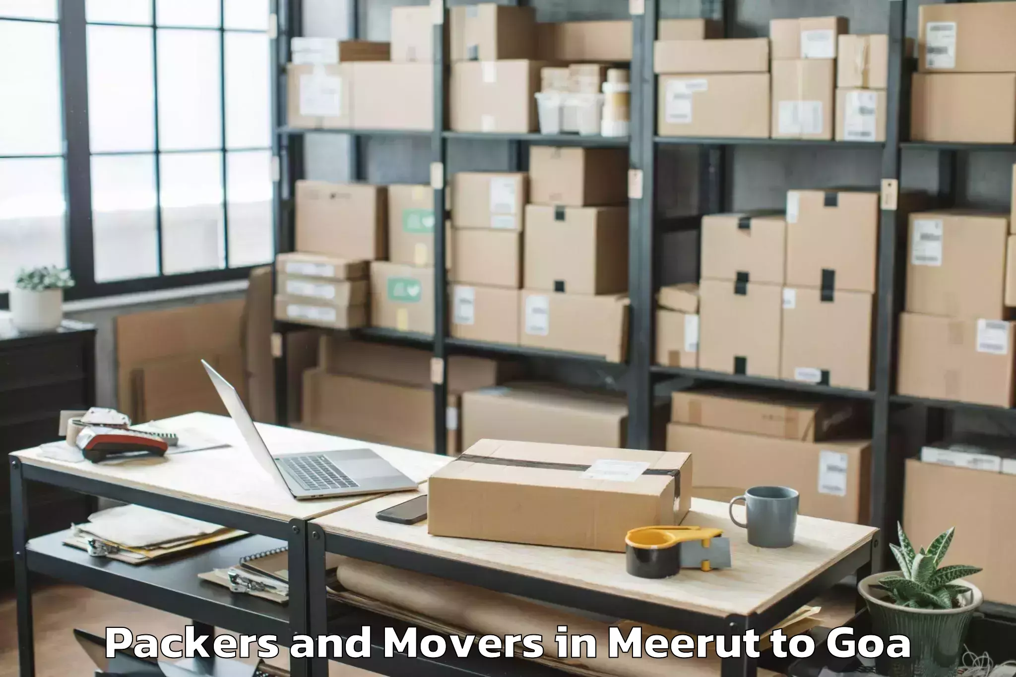 Affordable Meerut to Chicalim Packers And Movers